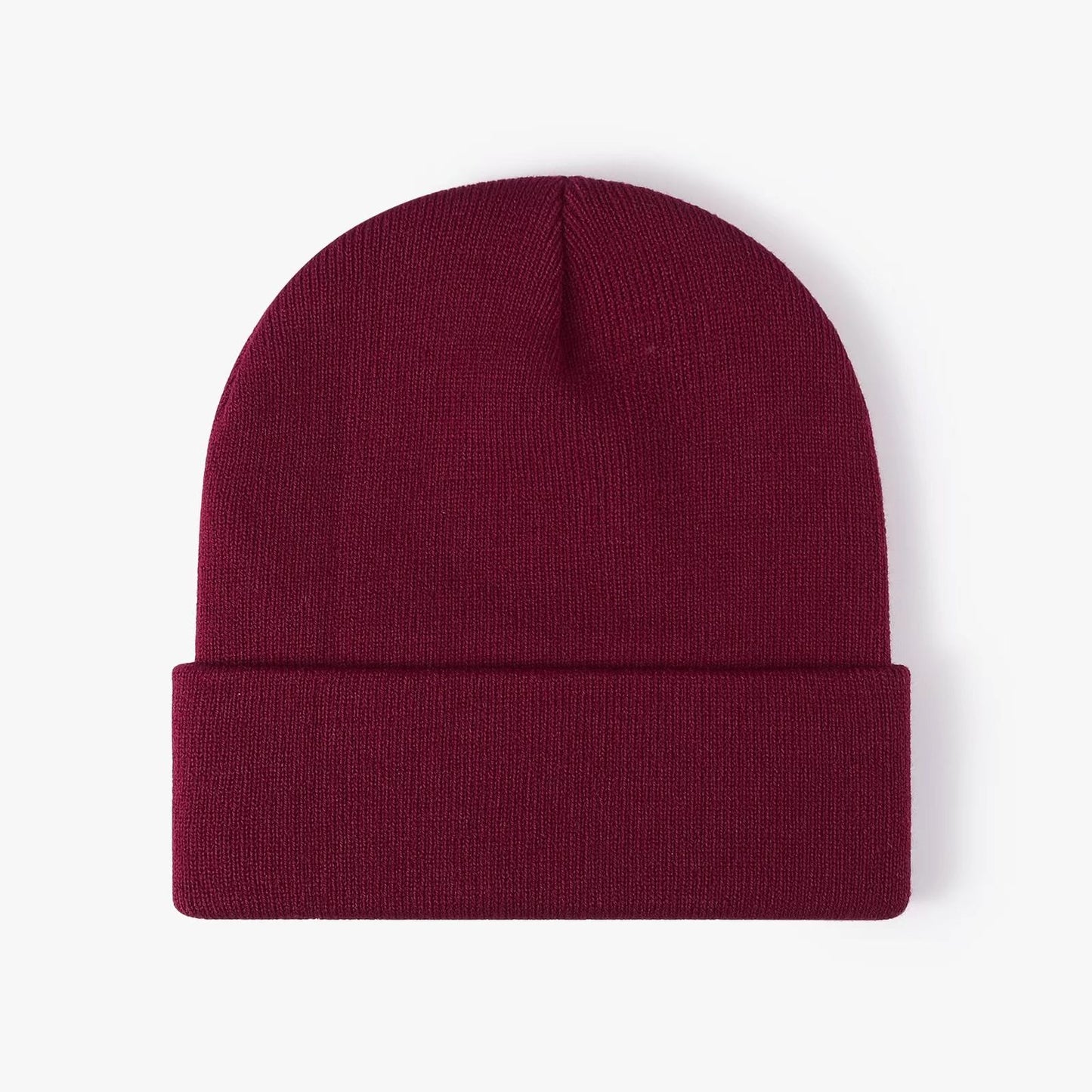 Customized Printed Logo Winter Knitted Keep Warm Cold Cap Unisex Solid Color Hip Hop Crochet Skull Beanie Hats