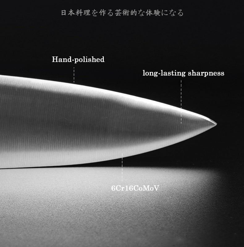 Facas de Cozinha Japonesas de Aço Inoxidável 6Cr16MoV Afiadas Cutelo Carne Gyutou Faca de Peixe Cabo POM
