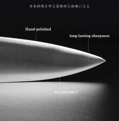 Facas de Cozinha Japonesas de Aço Inoxidável 6Cr16MoV Afiadas Cutelo Carne Gyutou Faca de Peixe Cabo POM