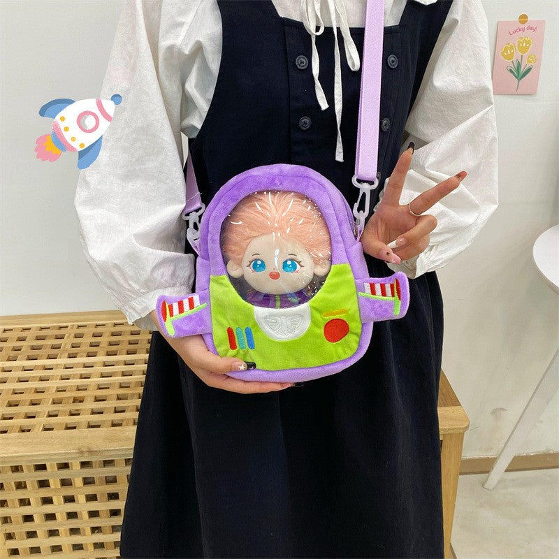 Disney Pixar Toy Story Buzz Lightyear Bolsa Feminina de Ombro Desenho Animado Bolsa Transversal Feminina Pequena Bolsa para Celular Presente de Natal