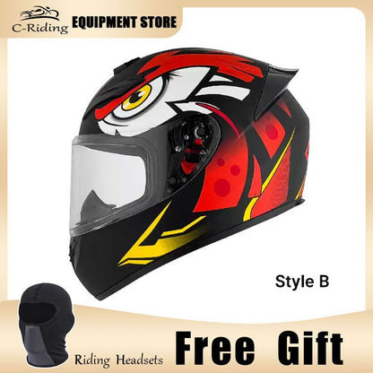 Capacete de Moto de Rosto Inteiro de Alta Qualidade Masculino Feminino Capacete de Corrida de Moto DOT capacete casqueiro casque
