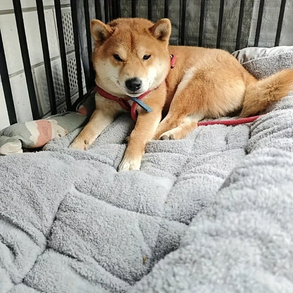 Cama para Cães e Gatos de Pelúcia Grande Almofada Ultra Macia de Poliéster para Caixas para Gatos e Cães de Todos os Tamanhos Adorável Sofá Retangular