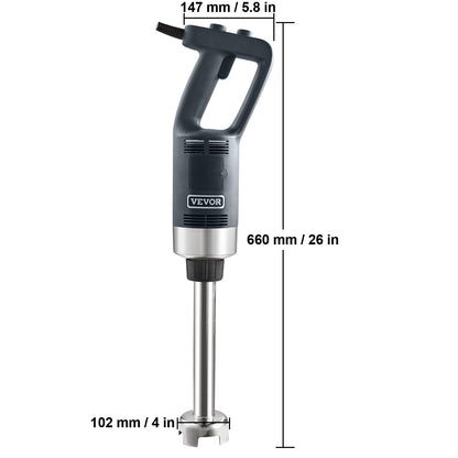 SucceBuy Commercial Immersion Blender 500 Watt Heavy Duty Hand Mixer Variable Speed Kitchen Stick Mixer with 304 Stainless Steel