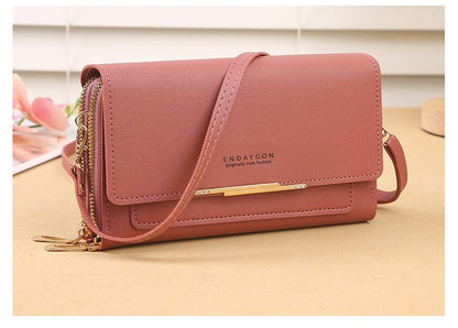2024 New Women's Wallet Korean Multifunctional Shoulder Bag Mid-length Clutch Coin Purse