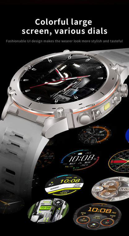 Smartwatch GUHUAVMI IOS Ultra GPS 2025 Novo à prova d'água 10ATM Bússola GNSS de banda dupla integrada Esportivo Militar Masculino Pulseira para NATAÇÃO