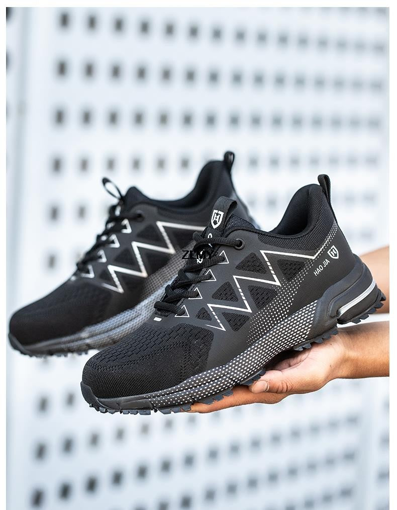 Anti-smash Safety Shoes Men Steel Toe Sneakers Puncture Proof Breathable Work Boots Man Fashion Construction Protective Footwear