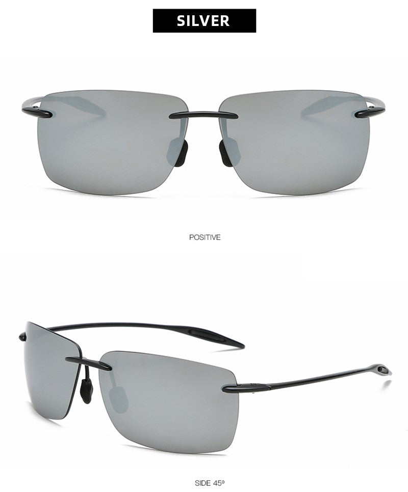 Óculos de Sol TR90 Ultraleves Masculino Feminino Sem Aro Driver Óculos de Sol para Dirigir Moda ao Ar Livre Pesca Caminhada Corrida Esportes