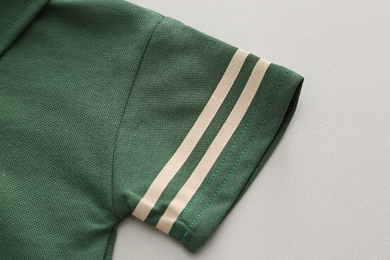 Roupa de menino ootd estilo coreano para crianças, roupas de bebê, moda infantil, roupas para crianças, ternos de algodão, conjunto casual de 2 peças com polo para crianças