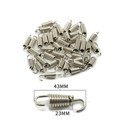slip-on 2PC Universal Motorcycle Exhaust Spring Hooks Stainless Steel Exhaust Front Middle Link Pipe Rotatable Metal Springs