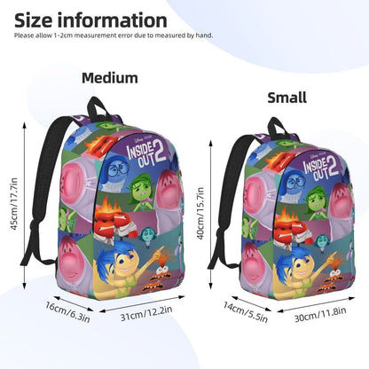 Anime Movie Inside-Out 2 Movie 2024 Backpack for Men Women Teenage Student Work Daypack College Shoulder Bag Sports
