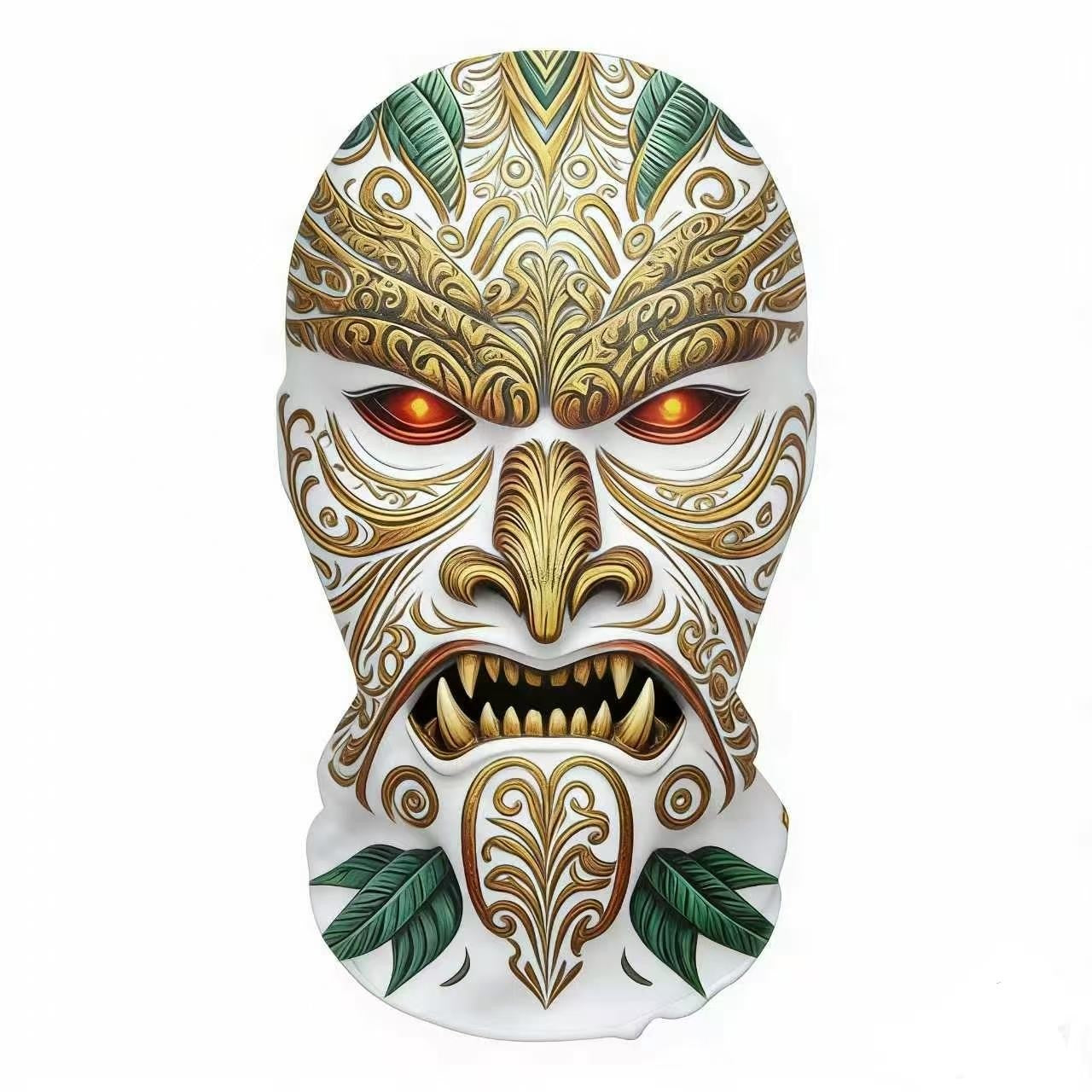 Skeleton Full Face Fashion Headgear, Breathable Mesh, Outdoor Riding, Holiday Disguise Headgear Mask