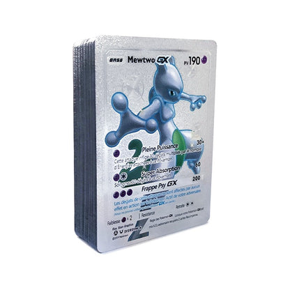 Cartas Pokémon Arco-Íris Douradas Prateadas Vmax GX Coleção de Cartas de Batalha Cartas de Treinador Espanhol Inglês Francês Brinquedos Infantis Presentes de Natal