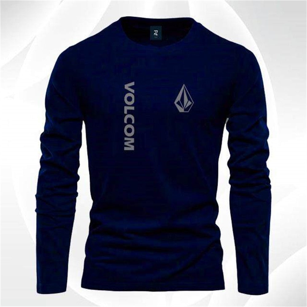 Autumn men's Long sleeved T-shirt graphic t shirts Cotton Comfortable Tops Solid color versatile men's clothing t shirt for man