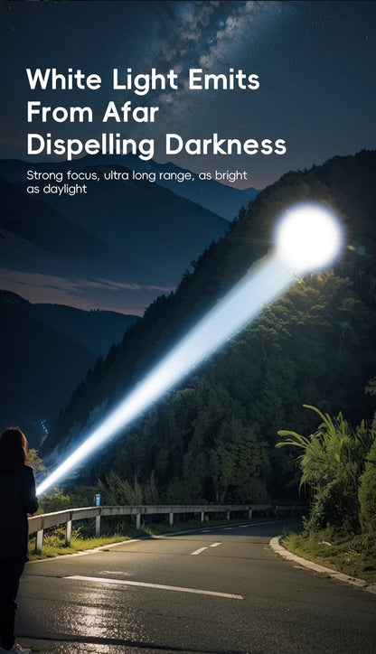 Super Bright Spotlight Long Range LED Flashlight With 26800 Parallel Battery Rechargeable Lamp Tactical Torch Waterproof Lantern