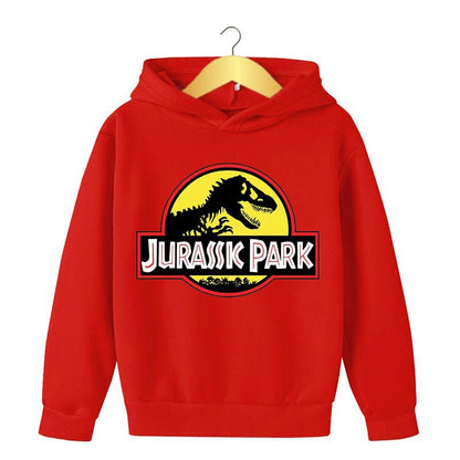Fashion Print Jurassic Park Children's Hoodies Clothing Girls Casual Sweatshirr Spring Autumn Anime Boy Sweatshirt black Coat