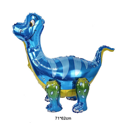 Dinosaur Party Decor 32inch Dinosaur Number Balloons 1-3 Year Olds Kid Birthday Baby Shower Matte Cartoon Foil Balloon Decors