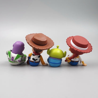 Bonecos de Anime Versão Q Toy Story Woody Alien Universidade Monstros James P. Sullivan Modelo Brinquedos Presente de Natal para Crianças