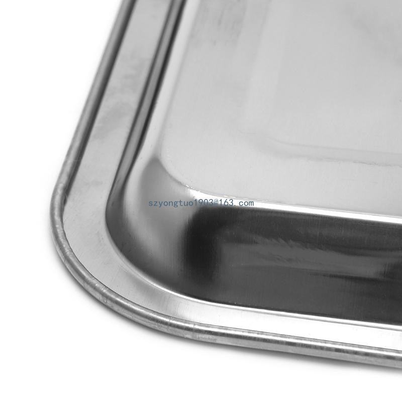 Stainless Steel Rectangular Plate Barbecue Grilled Fish Tray BBQ Container