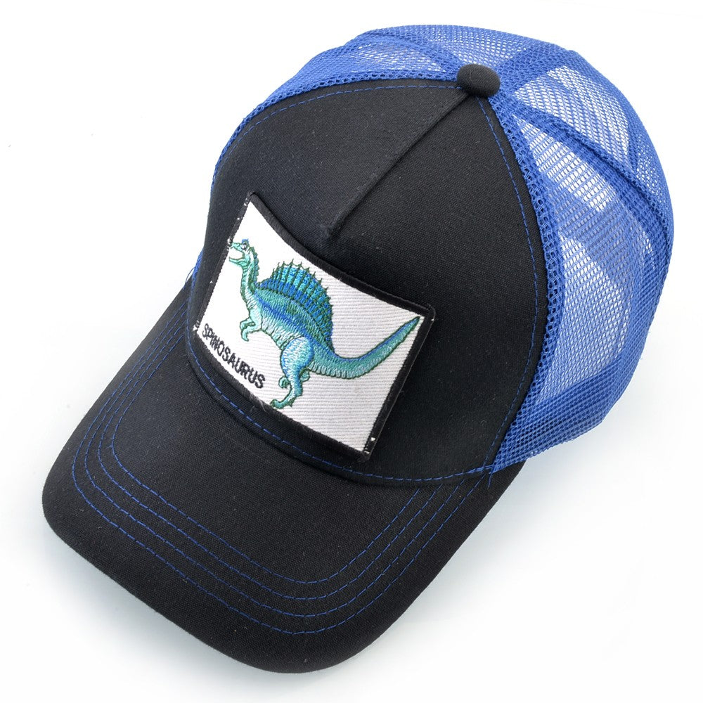 Men's Summer Baseball Cap Women Streetwear Trucker Caps With Spinosaurus Patch Snapback Hip Hop Drack Bones Adjustable Viosr Hat