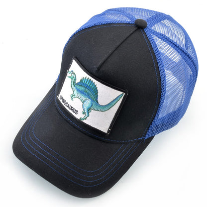 Men's Summer Baseball Cap Women Streetwear Trucker Caps With Spinosaurus Patch Snapback Hip Hop Drack Bones Adjustable Viosr Hat
