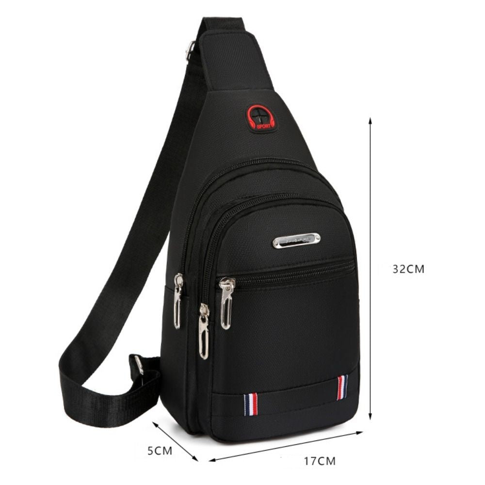 Black Grey Brown Men Messenger Bags New Rectangle Oxford Cloth Men Crossbody Bag USB Charge Shoulder Bag Male 3 Zipper Bag