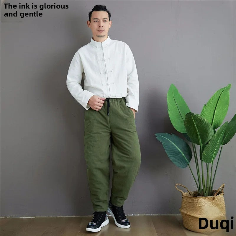 New Arrival Spring Autumn Handmade Cotton Linen Chinese Style Vintage Tang Suit Shirt White Base Layer Monk's Shirt