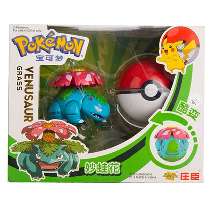 Sobre Pokémon Anime Figura Charizard Pikachu Gyarados Pocket Monster Figura Pokebola Brinquedo de Ação de Deformação Modelo Presente Infantil