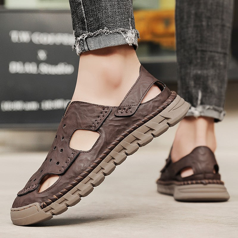 New Summer Outdoor Sandals for Men Luxury Brand Beach Shoes Anti-Slip Man Hiking Sandals Hollow Out Shoes Quick Dry Mens Sandaly