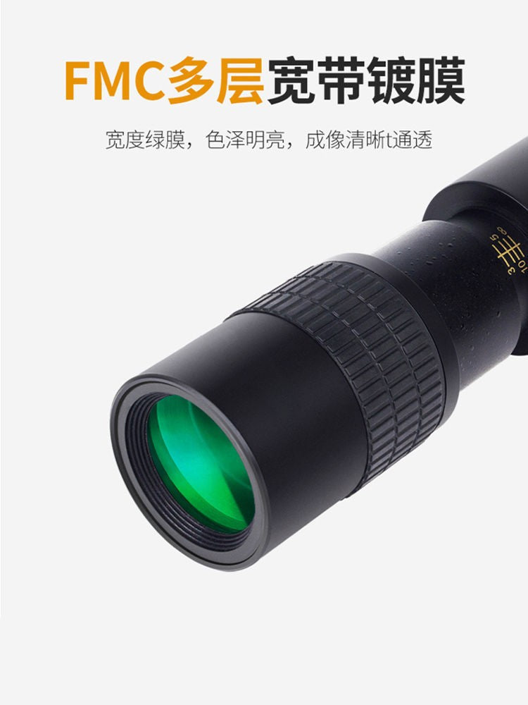Telescópio Monocular para Uso Externo de Alta Definição, Grande Ampliação, Portátil, Dobrável e com Ampliação Variável 10-300X40