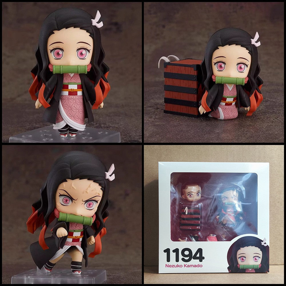 Anime Demon Slayer Series Tanjirou #1193 Nezuko #1334 Zenitsu #1361 Inosuke #1541 Kyoujurou Kochou Shinobu Conjunto de Bonecos e Estatuetas de Presente