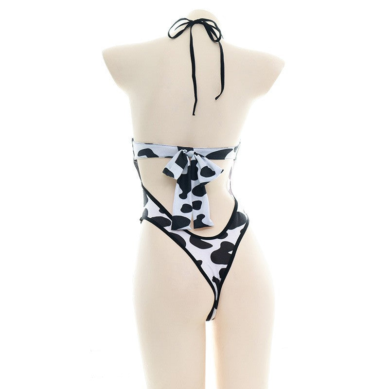 AniLV Cow Series Swimsuit Bodysuit Bikini Maid Unifrom Costume Summer Beach Kawaii Girl Swimwear Skirt Uniform Set Cosplay