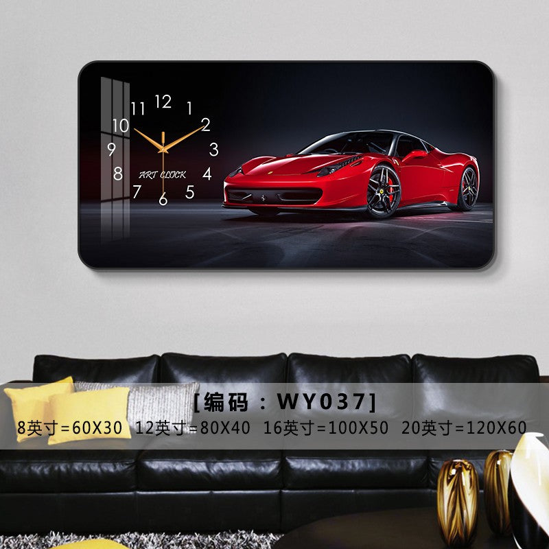 Car Clock Living Room Creative E-sports Room Silent Clock Auto Repair Beauty Shop Personality Art Decorative Painting Wall Clock