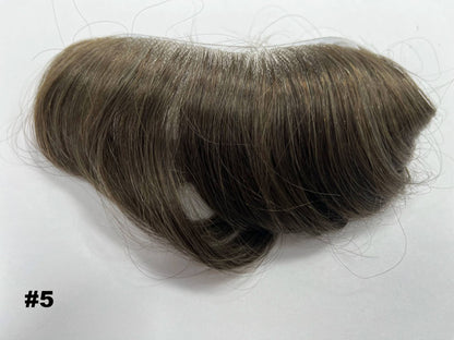 Prótese Capilar Masculina Frontal Fina de PU, com linha do cabelo natural, estilo V, em cabelo humano loiro, sistema de substituição capilar para homens