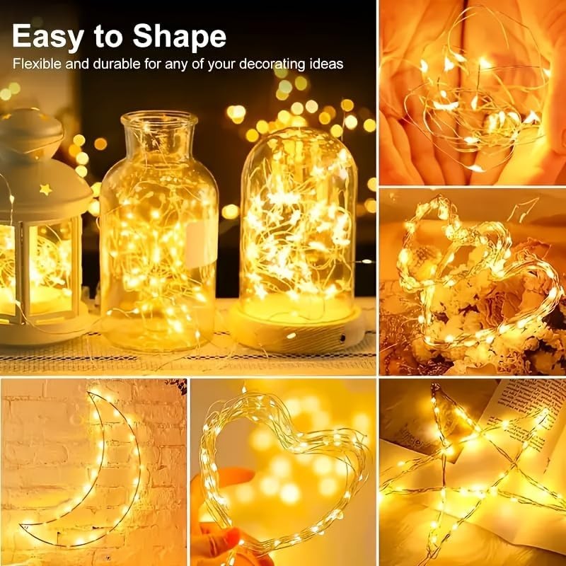 Colorful Fairy Lights Battery Operated (Includ), 3m 10ft 30 LED Mini String Lights for DIY Wedding Christmas Party Mason Jars