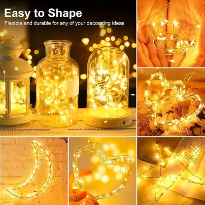 Colorful Fairy Lights Battery Operated (Includ), 3m 10ft 30 LED Mini String Lights for DIY Wedding Christmas Party Mason Jars