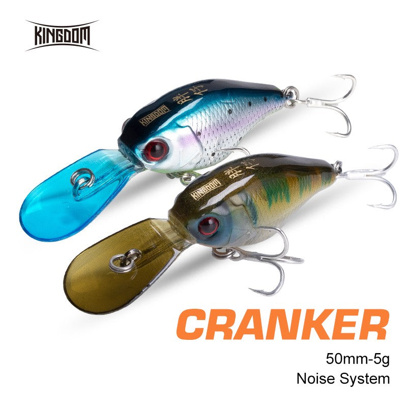 Iscas de Pesca Kingdom de Afundamento Lento 5g 50mm Minnow Crankbaits Pequenas Iscas Artificiais Duras Crank Wobblers de Pesca para Truta