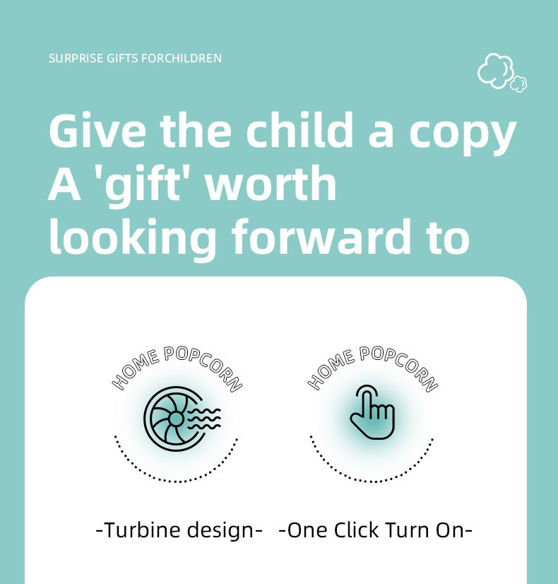 Popcorn Machine Household Healthy Hot Air Oil Free Corn Popcorn Maker For Kitchen Kids Home-made Popcorn Movie Snack 110V/220V