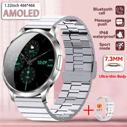 2026New Ultra Slim 1.32" HD AMOLED SmartWatch Women's Screen Always Display Time Heart Rate Calls HD High-end Fashion Smartwatch