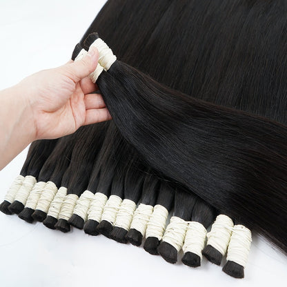 18A Cabelo Humano Duplo Desenho Vietnã a Granel Tranças Boho Extensões de Cabelo Curto Menos Liso Não Trama 300g 613#