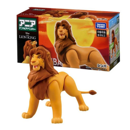 Disney O Rei Leão Simba Mufasa Scar Figuras de Ação - Bonecos Colecionáveis Articulados de Animais para Presente de Aniversário Infantil