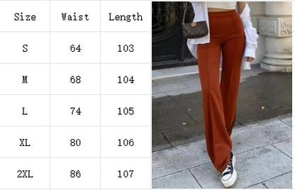 5 Colors Stylish Flare Pants Women Solid Long Drop Trousers Office Casual Female Slim Straight Bell Bottom Pants