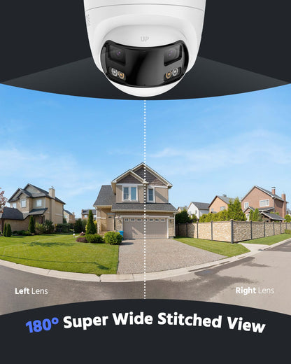 ANNKE 4K 8MP POE Surveillance Camera Dual Lens outdoor poe camera 1/2/4PCS Color Night Vision CCTV Video Security Camera For NVR