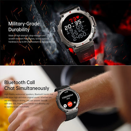 Novo Smartwatch Militar GPS de Banda Dupla T-Rex 3 Pro 48mm Resistente à Água 10ATM Bateria de 500mAh Bússola Altímetro AGPS