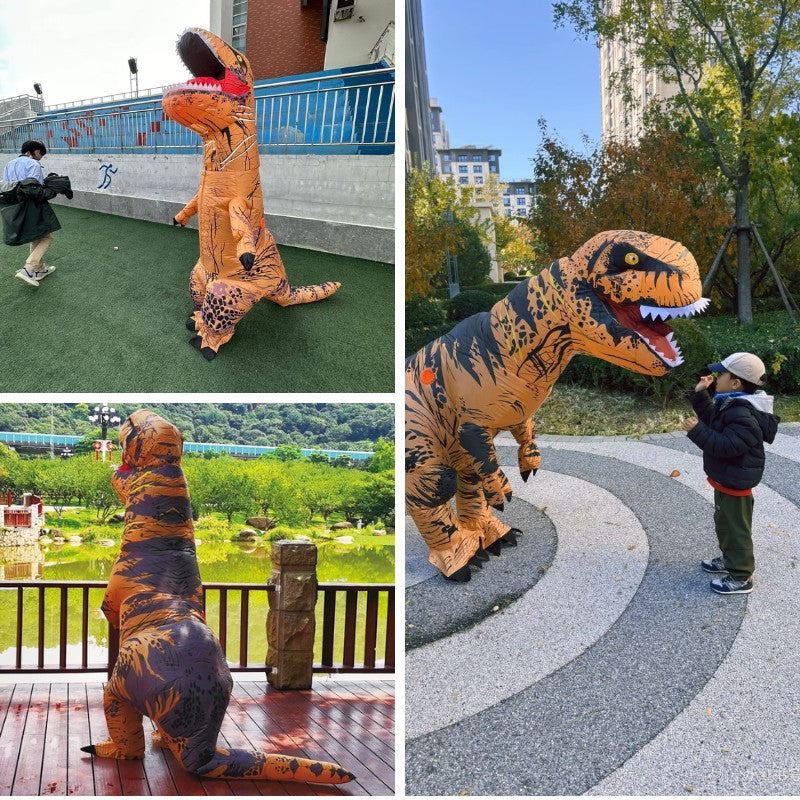 Tyrannosaurus Rex Inflatable Costume Adult Dinosaur Halloween Party Wear Fancy Dress Costume for Adults Festival Mascot