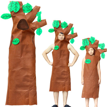 Christmas Tree Halloween Costumes Kids Adults Cosplay Jumpsuit Preschool Performance TV Shows Video Program Dress Up Clothes