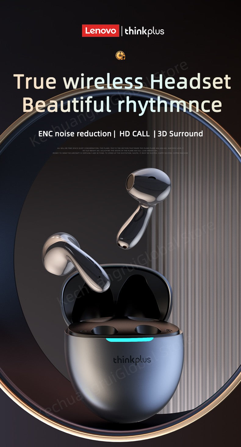 Original Lenovo LP48 TWS Wireless Bluetooth 5.4 Earphone Gaming Earbuds HIFI Music Headphones Noice Cancelling Dual Mode Headset