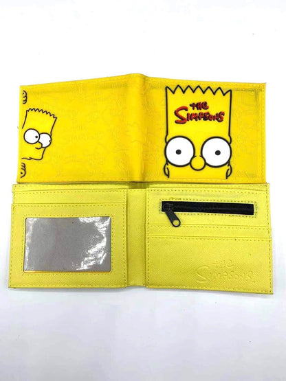 Carteira Dobrável Marvel Vingadores Os Simpsons Bonecos de Anime Masculina Infantil Porta-Cartões de Identidade com Prendedor de Dinheiro Bolsa de Presente de Desenhos Animados