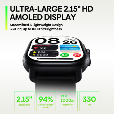 Novo relógio inteligente GPS Zeblaze Beyond 3 PRO com tela AMOLED de 2,15'', GPS integrado e importação de rotas, faz/recebe chamadas telefônicas