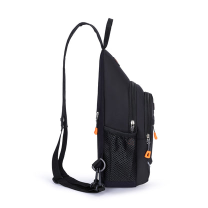 Tourist leisure chest bag, multifunctional large capacity shoulder bag, outdoor trendy crossbody bag