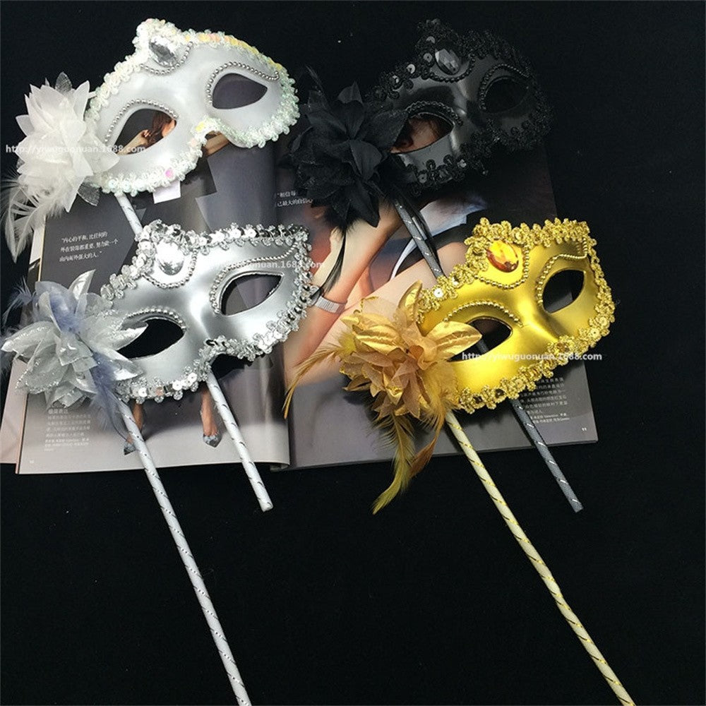 Masquerade Mask Women's Mask Handheld Mask Electroplated For Costume Party Photo Shoot Carnival